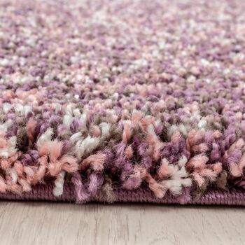 Tapis Shaggy Mixte Rose/Violet - Enjoy - 160x230cm 4