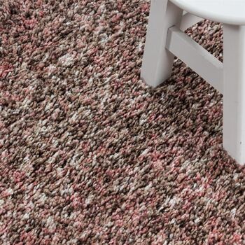 Tapis Shaggy Mixte Rose/Marron - Enjoy - 160x230cm 3