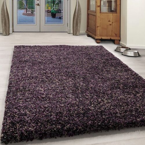 Lilac/Grey Mixed Shaggy Rug - Enjoy - 200x290cm