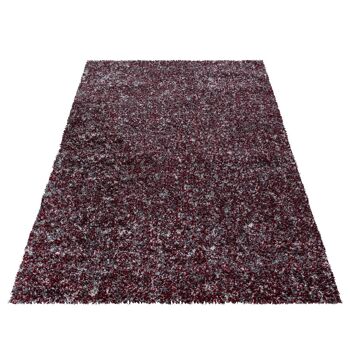 Tapis Shaggy Mixte Gris/Rouge - Enjoy - 160x230cm 2