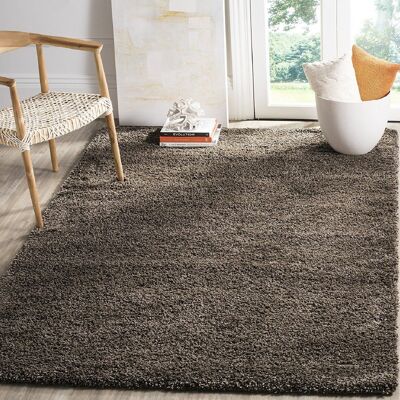 Taupe Plain Shaggy Rug - California - 60x230cm (2'x7'8")