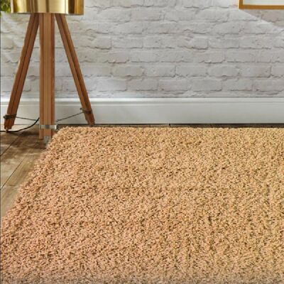 Biscuit Plain Shaggy Rug - California - 80x150cm (2'8"x5')