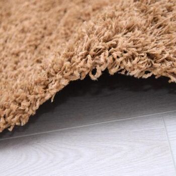 Tapis shaggy uni en biscuit - Californie - 160x230cm (5'4"x7'8") 4