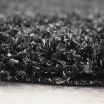 Tapis Shaggy Uni Anthracite - Californie - 140x200cm 3