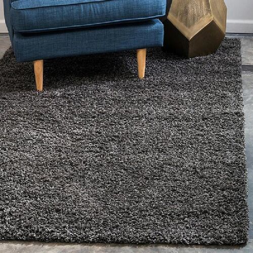 Grey Plain Shaggy Rug - California - 60x230cm (2'x7'8")