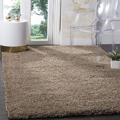 Mocha Plain Shaggy Rug - California - 60x230cm (2'x7'8")