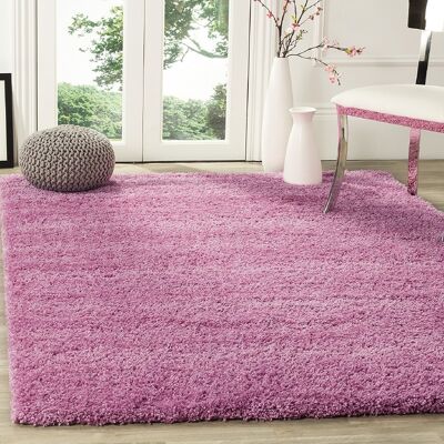 Pink Plain Shaggy Rug - California - 80x150cm (2'8"x5')