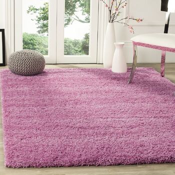 Tapis Shaggy Uni Rose - California - 140x200cm 1