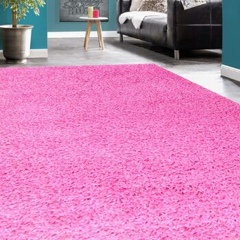 Tapis Shaggy Uni Rose - California - 140x200cm 3