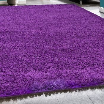 Tapis Shaggy Uni Violet - Californie - 240x330cm (8'x11'3") 4