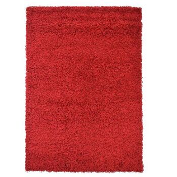 Tapis Shaggy Uni Rouge - Californie - 60x110cm (2'x3'7") 2