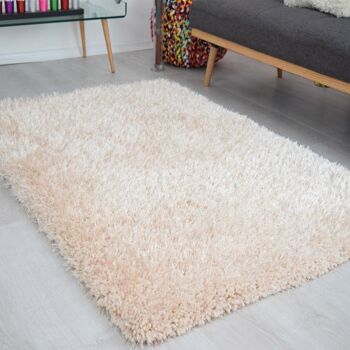 Tapis Shaggy Beige Uni - New York - 160x230cm (5'4"x7'8") 1