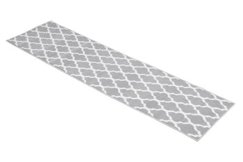 Tapis d'escalier / tapis de cuisine en treillis gris - Texas (tailles personnalisées disponibles) - 60x240CM (2'X8') 3