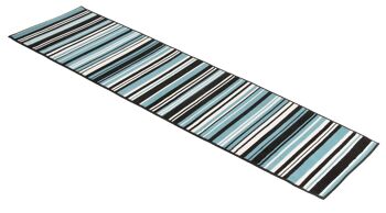 Tapis d'escalier / tapis de cuisine Teal Lines - Texas (tailles personnalisées disponibles) - 60x150CM (2'X5') 3