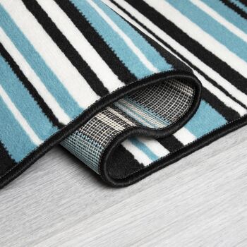 Tapis d'escalier / tapis de cuisine Teal Lines - Texas (tailles personnalisées disponibles) - 60x150CM (2'X5') 4