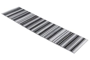 Tapis d'escalier / tapis de cuisine Gray Lines - Texas (tailles personnalisées disponibles) - 60x360CM (2'X12') 3