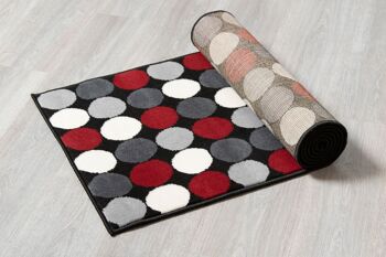 Tapis d'escalier / tapis de cuisine à taches rouges et grises - Texas (tailles personnalisées disponibles) - 60x120CM (2'X4') 3
