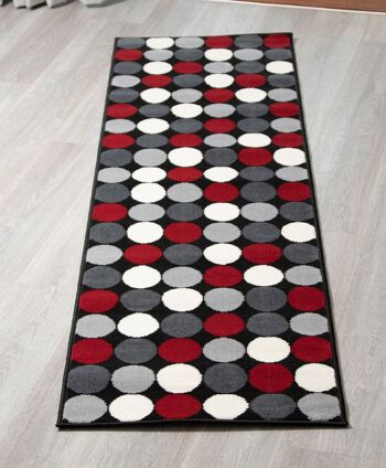 Tapis d'escalier / tapis de cuisine à taches rouges et grises - Texas (tailles personnalisées disponibles) - 60x120CM (2'X4') 5