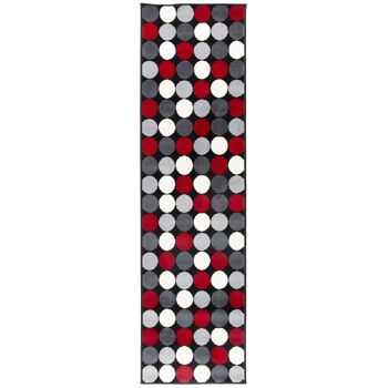 Tapis d'escalier / tapis de cuisine à taches rouges et grises - Texas (tailles personnalisées disponibles) - 60x360CM (2'X12') 2