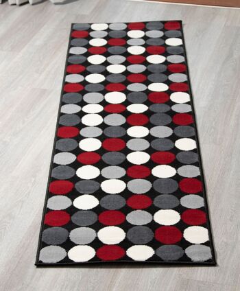 Tapis d'escalier / tapis de cuisine à taches rouges et grises - Texas (tailles personnalisées disponibles) - 60x450CM (2'X15') 5