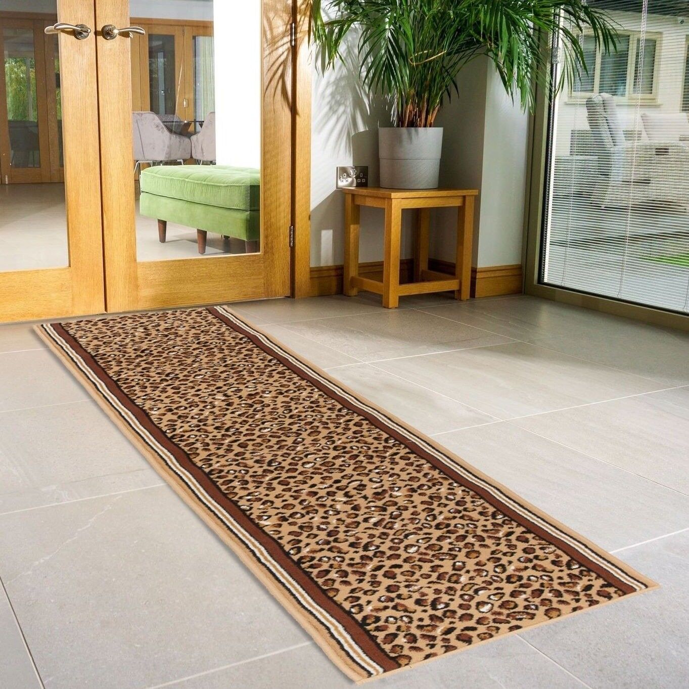 Leopard Print Stair Runner / Kitchen Mat - Texas (Custom Sizes Available) - 60x150CM (2'X5')