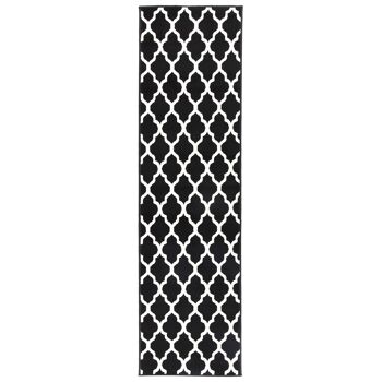 Tapis d'escalier / tapis de cuisine en treillis noir - Texas (tailles personnalisées disponibles) - 60x360CM (2'X12') 2