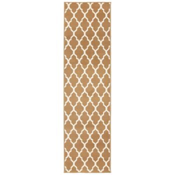 Tapis d'escalier / tapis de cuisine en treillis beige - Texas (tailles personnalisées disponibles) - 60x150CM (2'X5') 2