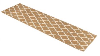 Tapis d'escalier / tapis de cuisine en treillis beige - Texas (tailles personnalisées disponibles) - 60x150CM (2'X5') 3