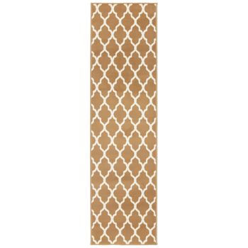 Tapis d'escalier / tapis de cuisine en treillis beige - Texas (tailles personnalisées disponibles) - 60x720CM (2'X24') 2