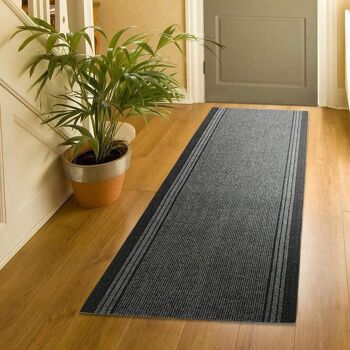 Tapis d'escalier / tapis de cuisine gris - Sydney (tailles personnalisées disponibles) - 2'2"x4'FT (66x122cm) 1