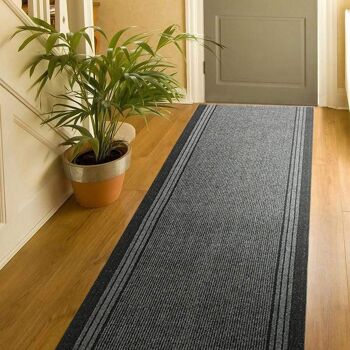 Tapis d'escalier / tapis de cuisine gris - Sydney (tailles personnalisées disponibles) - 2'2"x4'FT (66x122cm) 3