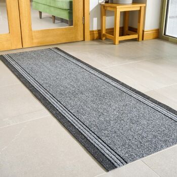 Tapis d'escalier / tapis de cuisine gris - Sydney (tailles personnalisées disponibles) - 2'2"x4'FT (66x122cm) 4