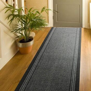 Tapis d'escalier / tapis de cuisine gris - Sydney (tailles personnalisées disponibles) - 2'2"x25'FT (66x762cm) 3