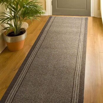 Tapis d'escalier / tapis de cuisine marron - Sydney (tailles personnalisées disponibles) - 2'2"x4'FT (66x122cm) 3