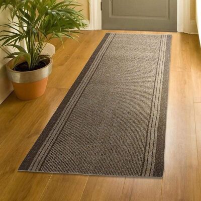 Brown Stair Runner / Kitchen Mat - Sydney (Custom Sizes Available) - 2'2"x20'FT (66x610cm)