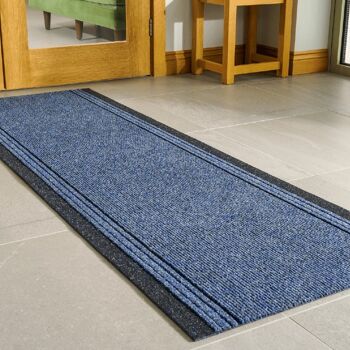 Tapis d'escalier bleu / tapis de cuisine - Sydney (tailles personnalisées disponibles) - 2'2"x15'FT (66x457cm) 4