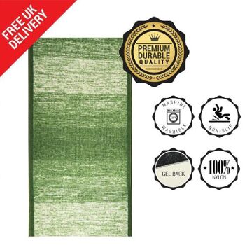Tapis d'escalier vert / tapis de cuisine - mélange (tailles personnalisées disponibles) - 2'2"x8'FT (66x244cm) 5