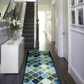 Tapis d'escalier bleu / tapis de cuisine - Anejo (tailles personnalisées disponibles) - 2'2"x3'FT (66x91cm) 5