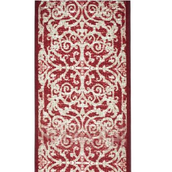 Tapis d'escalier rouge / tapis de cuisine - en filigrane (tailles personnalisées disponibles) - 66 cm x longueur - pi (personnalisé) 2