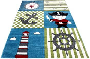 Tapis Marin Bleu et Vert - Enfant - 120x170cm 2