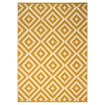 Tapis Diamant Géométrique Jaune - Texas - 60 x 110cm 2