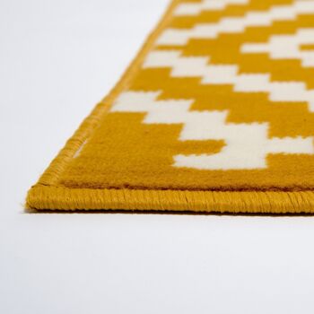 Tapis Diamant Géométrique Jaune - Texas - 60 x 110cm 4