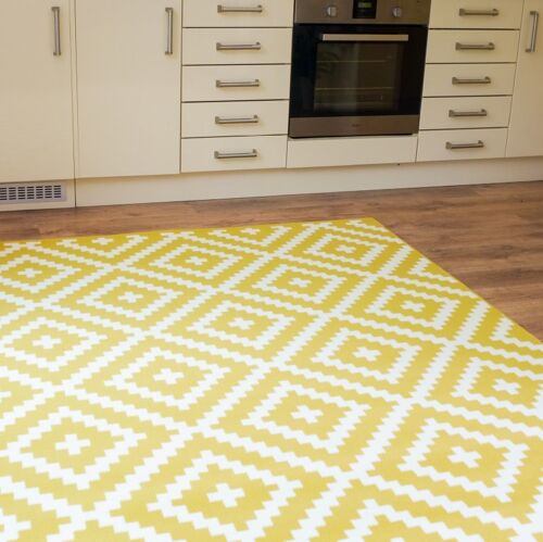 Yellow Geometric Diamond Rug - Texas - 160 x 230cm