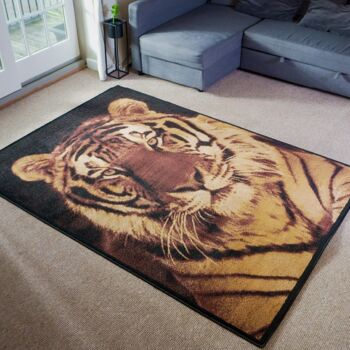 Tapis Tigre Marron - Texas Animal Kingdom - 60 x 110cm 1