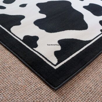 Tapis Imprimé Vache Noir et Blanc - Texas Animal Kingdom - 190 x 280cm 3