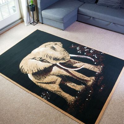 Grey Elephant Rug - Texas Animal Kingdom - 60 x 110cm