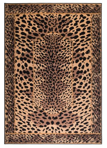 Tapis Marron Imprimé Léopard - Texas Animal Kingdom - 60 x 110cm 2