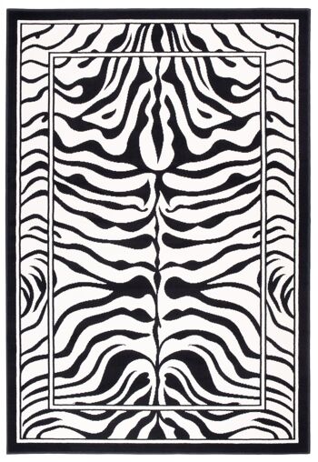 Tapis Imprimé Zèbre Noir et Blanc - Texas Animal Kingdom - 60 x 110cm 2
