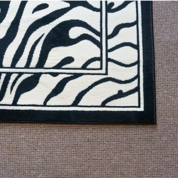 Tapis Imprimé Zèbre Noir et Blanc - Texas Animal Kingdom - 60 x 110cm 4