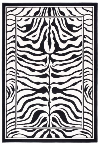 Tapis Imprimé Zèbre Noir et Blanc - Texas Animal Kingdom - 60 x 230cm 2